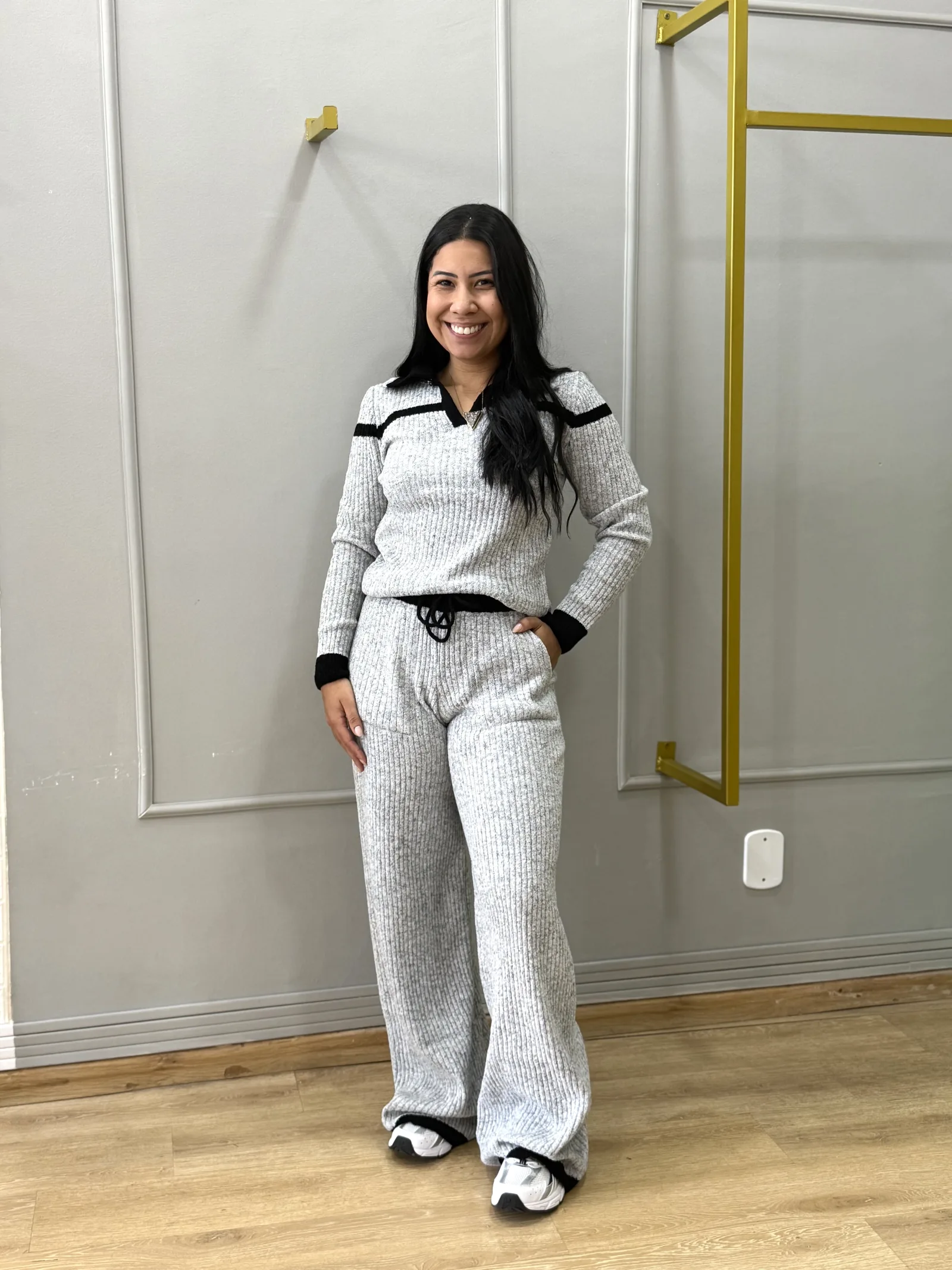 CONJUNTO MIA TRICOT LISTRAS