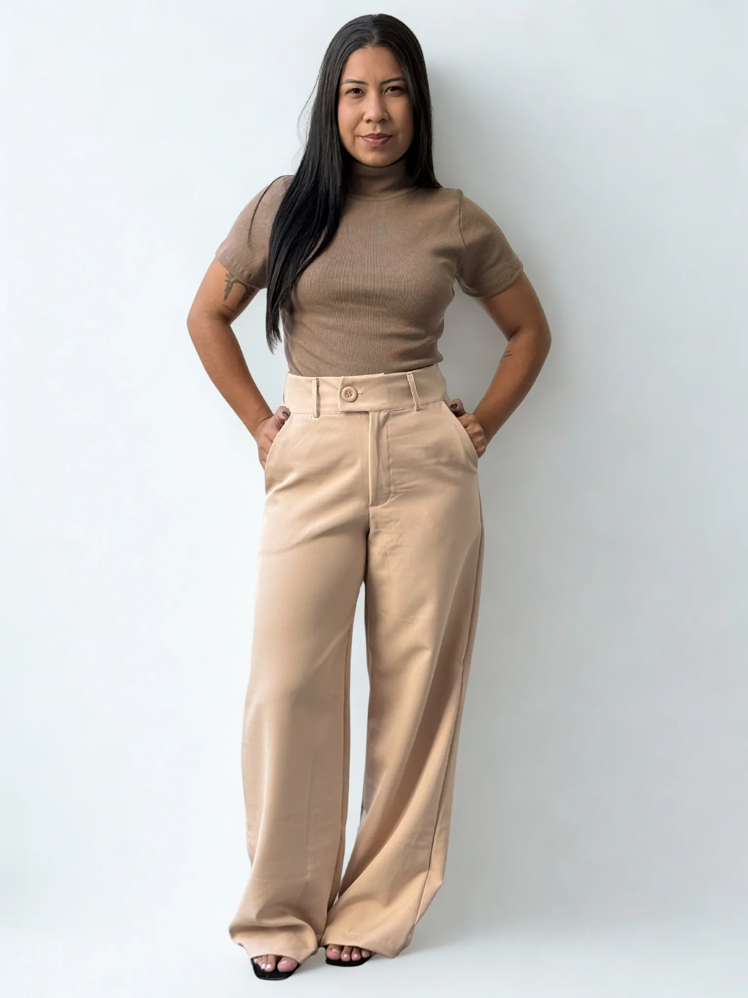 CALÇA CAROLINA ALFAIATARIA NUDE