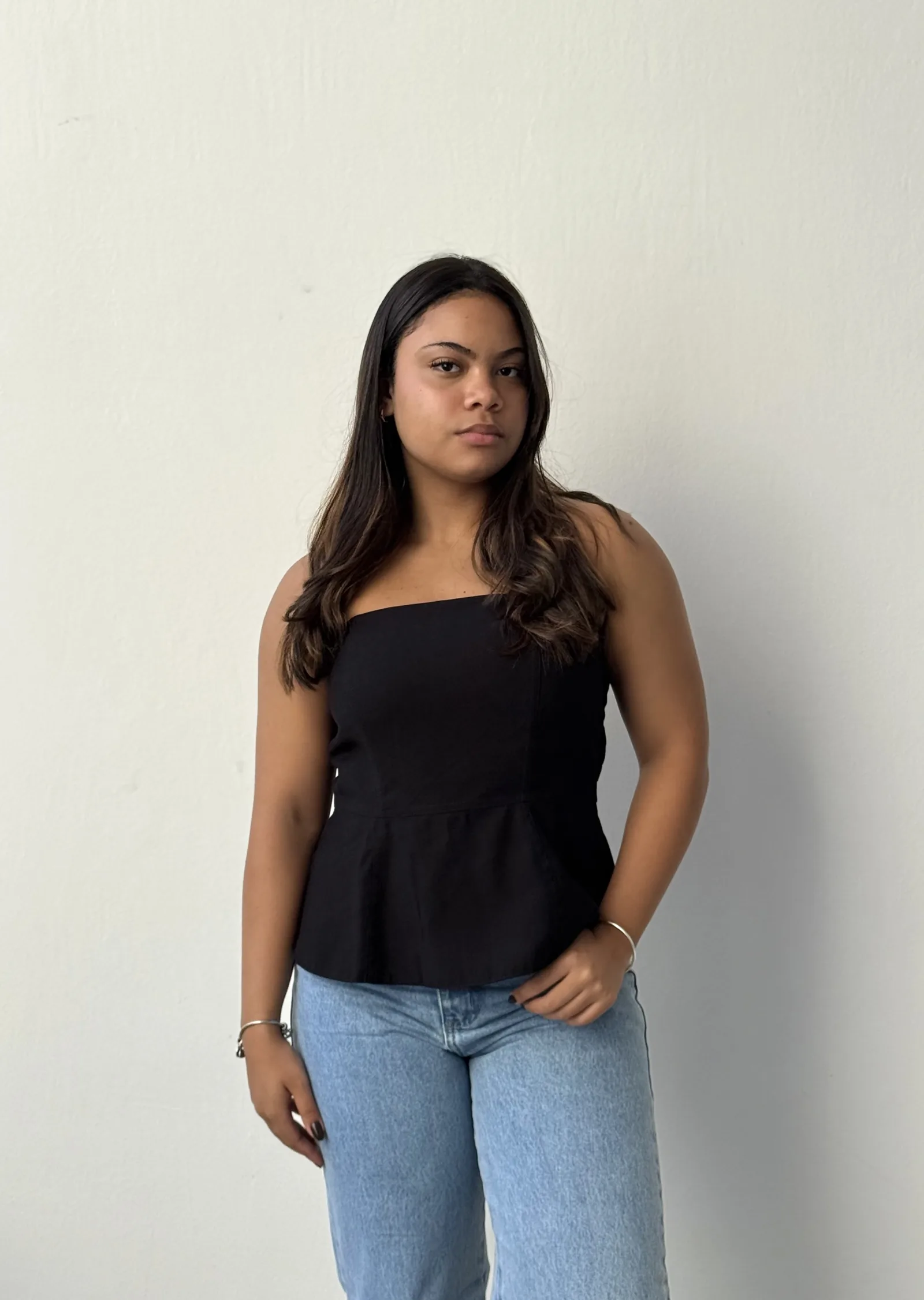 CROPPED REBECCA PEPLUM PRETO