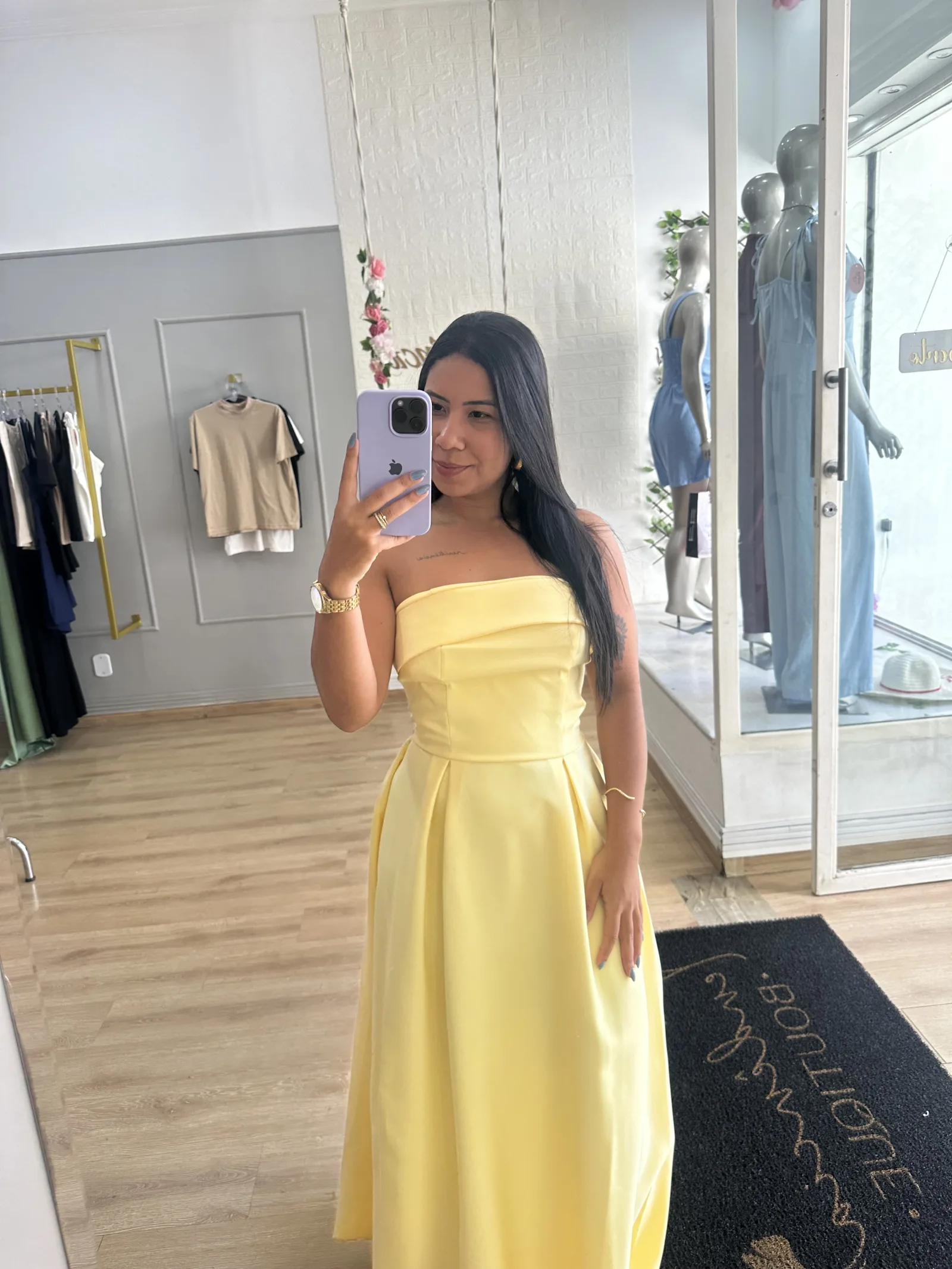 VESTIDO ALICE ALFAIATARIA AMARELO MANTEIGA