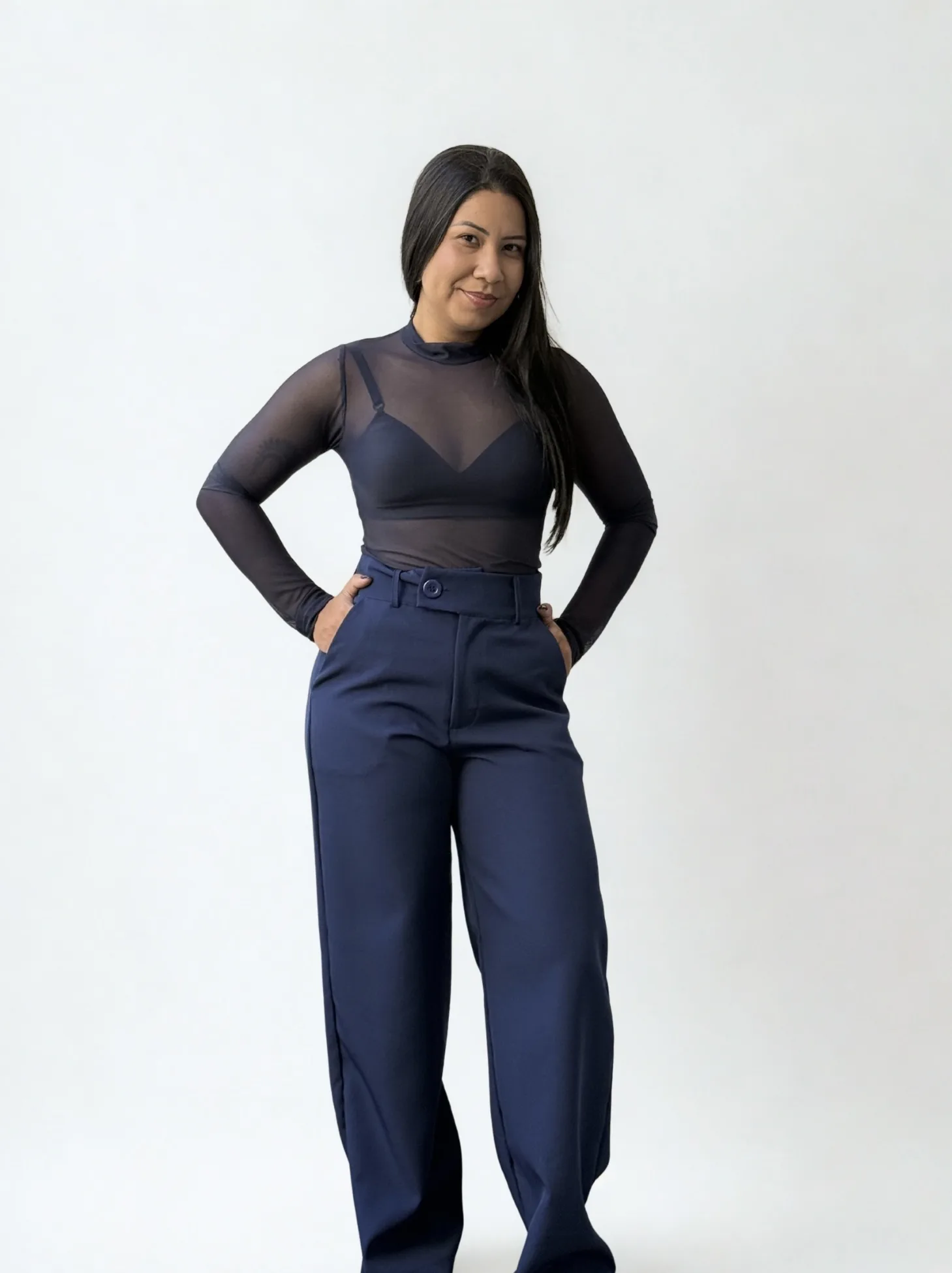 CALÇA CAROLINA ALFAIATARIA AZUL MARINHO